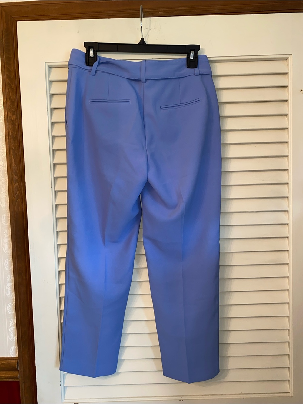 Ann Taylor Belted cornflower blue Crop Pants 4P - Picture 3 of 6